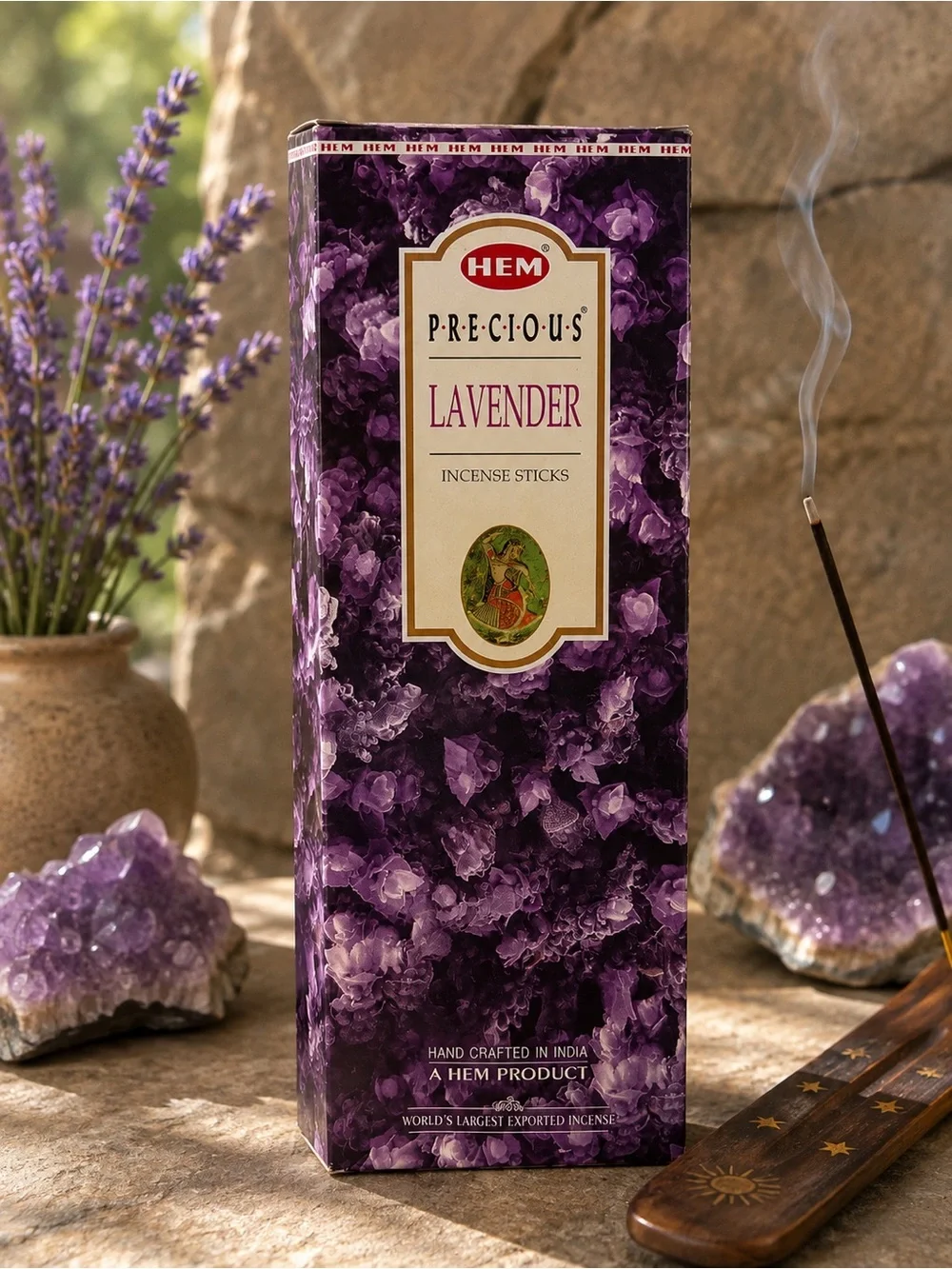 HEM Precious Lavender Incense Sticks – 6 Packs / 120 Sticks